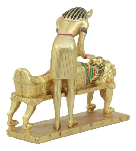 Ebros Egyptian God Of The Dead Golden Anubis Embalming Pharaoh Mummy Statue