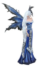 Amy Brown Large Winter Frost Fairy Queen with Crown of Branches Statue Collector