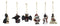 Set Of 6 Scary Merry Christmas Halloween Skeleton Santa Snowman Tree Ornaments
