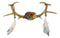 Rustic 8 Point Stag Deer Antlers Flowers And Feathers Rack Wall Hooks Plaque