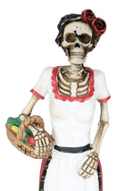 Day of The Dead Traditional Senorita Mexican Lady With Fruit Basket Figurine