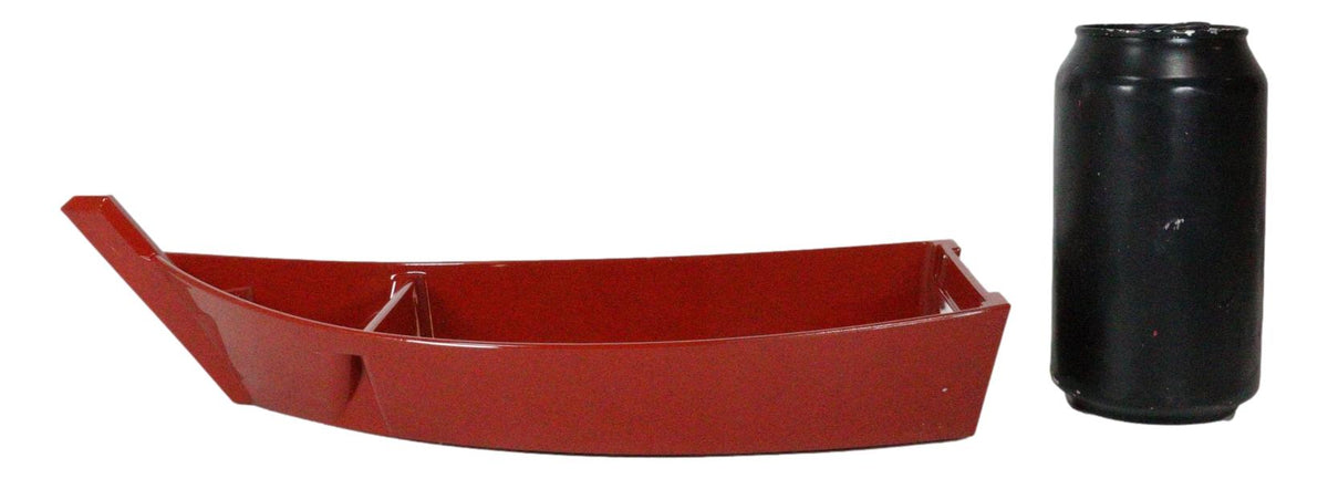 Pack Of 2 Japanese Red Sushi Boat Serving Plate Plastic Lacquer Restaurant Grade