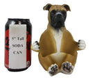 Ebros Fawn Boxer Puppy Dog Hugging Glass Salt Pepper Shakers Holder 6.25"High