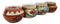 Southwest Pueblo Aztec Symbols Jars 4 Votive Tea Light Candles Holder Sculpture