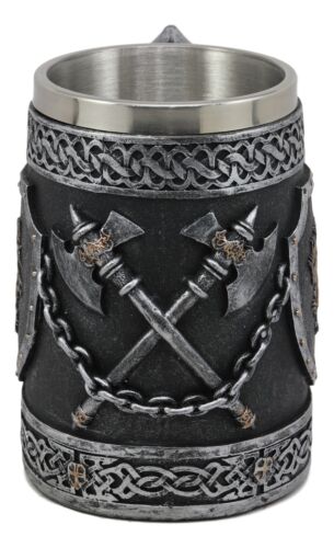 Large Medieval Coat Of Arms English Lion Heraldry Shields And Crossed Axes Mug