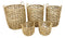 Western Farmhouse Stylish Hand Woven Nesting Storage Wicker Baskets Set Of 5