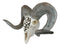 Ebros Rustic Large Bighorn Ram Skull W/ Tooled Filigree Patterns Wall Decor 20" W