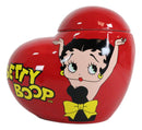 Vintage Red Heart Shaped Love Betty Boop Ceramic Cookie Jar Collectible Figurine