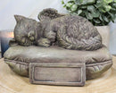 Heavenly Angel Cat Sleeping On Pillow Cremation Urn Small Pet Memorial Statue