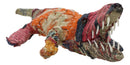 River Alligator Crocodile Hand Crafted Paper Mache Colorful Sari Fabric Figurine