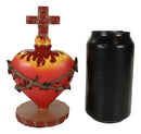 Ebros Day Of The Dead Sacred Heart Of Jesus With Crown Of Thorns Roses & Cross Statue