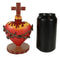 Ebros Day Of The Dead Sacred Heart Of Jesus With Crown Of Thorns Roses & Cross Statue