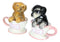 Black Chocolate Teacup Dachshund Puppies Puppy Love Ceramic Salt Pepper Shakers