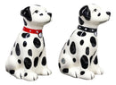 Black And White Spotted Dalmatian Dogs Puppies Magnetic Salt Pepper Shakers Set