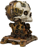 Cyborg Robotic Gearwork Facility Steampunk Skull Bookends Set Figurine Statue