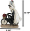 Day Of The Dead Just Married Wedding Bride Groom Skeletons On Bicycle Figurine