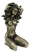 Ebros Greek Goddess Kneeling Nude Seductive Medusa With Snake Hair Statue 6"Tall Decor