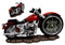 Ebros Gift Sexy Red Chopper Motorbike Decorative Analog Table Clock Figurine