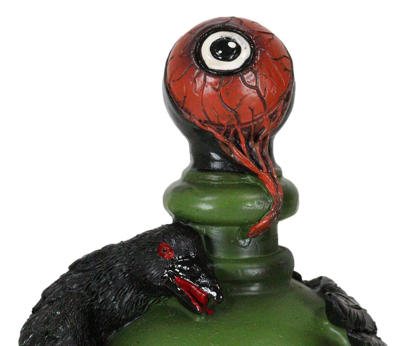 Wicca Paranormal Raven Crow With Eyeball Faux Poison Potion Bottle Prop Decor