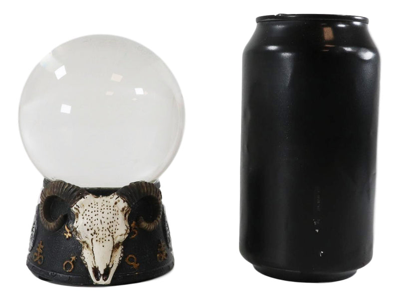Ebros Sabbatic Goat Baphomet Ram Skull Pentagram LED Glass Gazing Ball Figurine