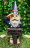 Ebros Gift 17" Tall Americana USA Patriotic Gnome with Pet Squirrel in Military Salute Statue with Support Our Troops Sign American Flag Uniform Druid Dwarf Home Garden Patio Lawn Figurine