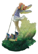 Surfer's Dream Josephine Wall Statue Ocean Fairy Riding Rainbow Fish Chariot
