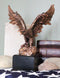 King Of The Skies Bald Eagle On Rock Stretching Out Wings Figurine With Base