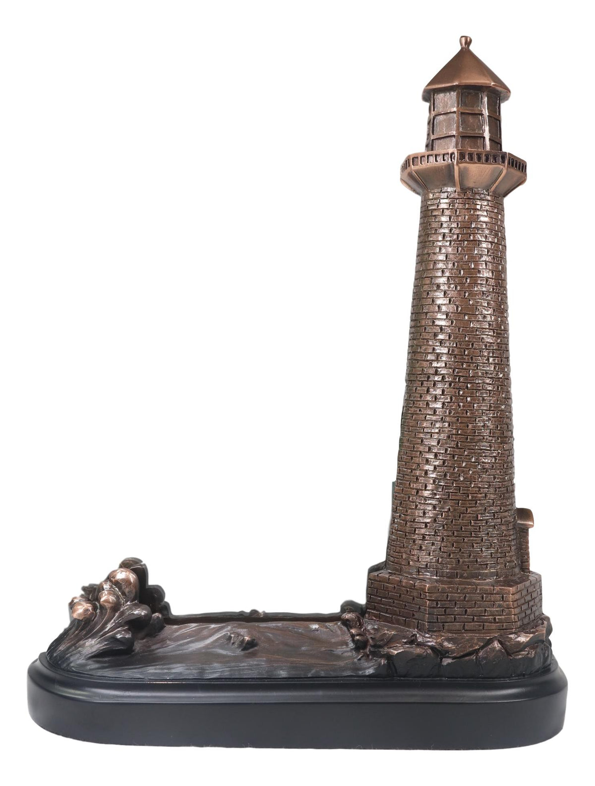 Nautical Marine Lighthouse And Ship Anchor Statue With 5"X7" Glass Photo Frame - Ebros Gift
