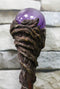 Ebros Merlin The Wizard Sorcerer Twisted Vines Staff with Purple Orb Handle 67"L