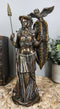 Ebros Greek Goddess Athena Wearing Helmet With Spear Aegis Shield And Owl Statue Decor