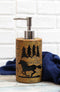 Rustic Mustang Horse Pine Trees Silhouette Liquid Soap Or Lotion Pump Dispenser