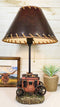 Rustic Western Classic Charming Fancy Chuckwagon Covered Wagon Table Lamp Decor