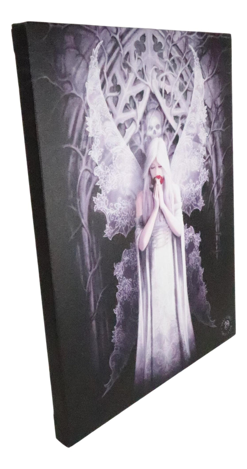Ebros Anne Stokes Only Love Remains Skull Fairy Wood Framed Picture Canvas Wall Decor