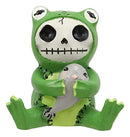 Furrybones Froggy Tadpole Green Frog Cute Skeleton Monster Ornament Figurine