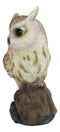 Eagle Owl Owlet Baby On Tree Stump With Motion Sensor Live Hooting Sound Statue