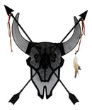 Western Dreamcatcher Indian Warpath Bull Bison Skull Crossed Arrows Wall Decor