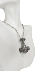 Viking Norse Warrior Hammer Thor God Of Thunder Necklace Alloy Pendant Mjolnir