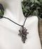 Medieval Gothic Dragon Serpent Excalibur Cross Pewter Pendant Necklace Jewelry