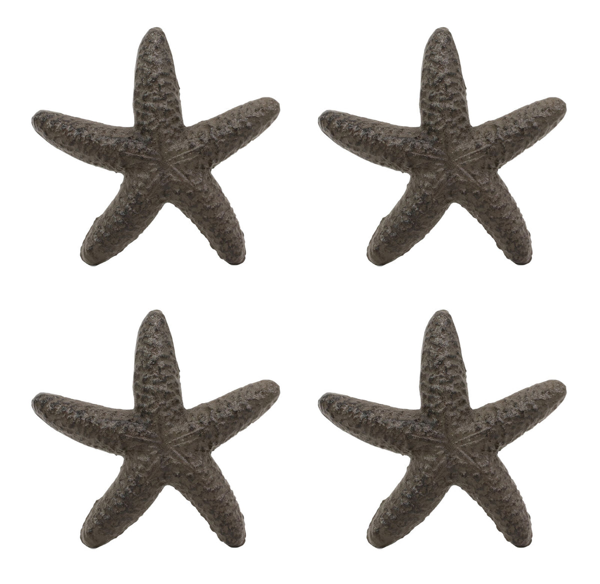Ebros Cast Iron Ocean Coral Sea Star Shell Starfish Decorative Accent Statue in Rustic Bronze Finish 4.5" Wide Nautical Coastal Themed Decor for Wedding Beach Party Home Decorations DIY Crafts (4)