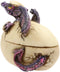 Twilight Dragon Hatchling Breaking Out Of Egg Shell Figurine Jewelry Box Decor