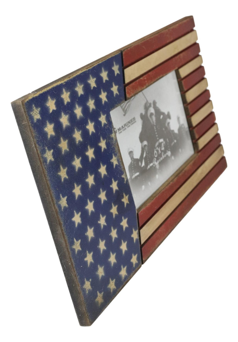 Patriotic USA Star Spangled Banner American Flag 4"X6" Picture Photo Frame