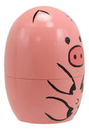 Ebros Pink Porky Babe Pig Wooden Toy Stacking Nesting Dolls 5 Pieces Matryoshka