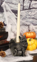 Gothic Notre Dame Angel Wings Cat Gargoyle Right Facing Candle Holder Statue 5"H