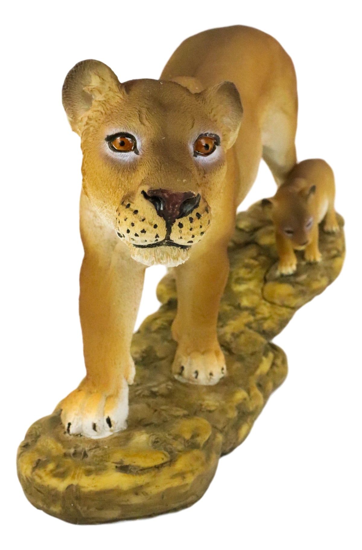 Safari African Lion Queen Lioness With Cub Family Statue 11"L Animal Collectible