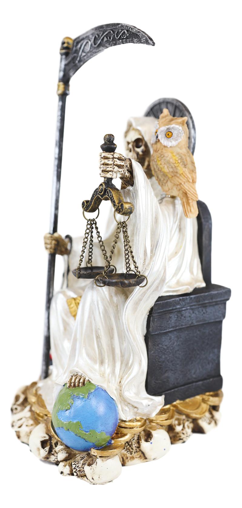 Ebros White Robe Holy Death Santa Muerte Day of The Dead Protection Figurine - Ebros Gift