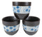 Ebros Japanese Design Cherry Petals Charcoal Grey Ceramic Tea Pot & Cups Set Serves 4