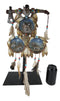 Ebros Triple Wolves Eagle Warpath Axe Dreamcatcher Beaded Lace Feathers Desktop Plaque