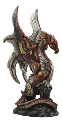 Ebros Ruler Of Pantagonia Steampunk Cyborg Robot Dragon Statue 10.5"Tall