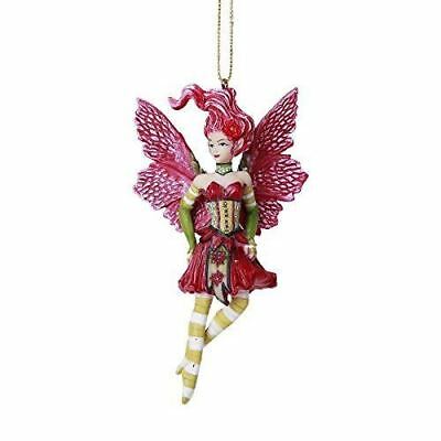Ebros Poinsettia Fairy Hanging Ornament Amy Brown Holiday Collection