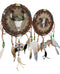 Pack of 2 Wild Horses Floral Cow Skull Dreamcatcher Beaded Feather Wall Plaques
